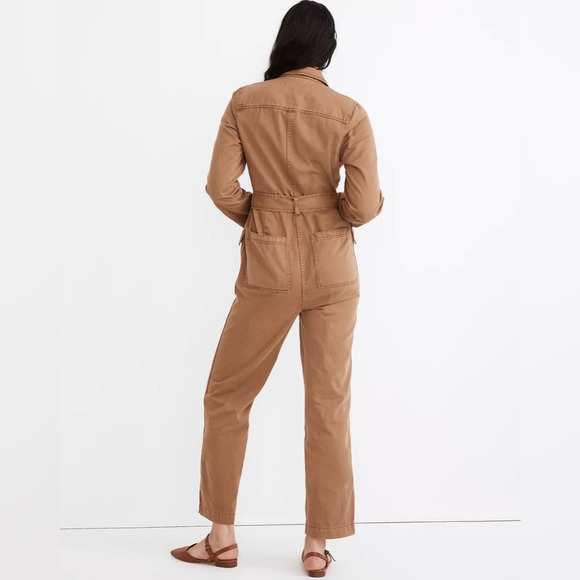 NWOT MADEWELL Long-Sleeve Tie-Waist Fatigue Jumpsuit EXTRA SMALL, XS - Picture 2 of 6